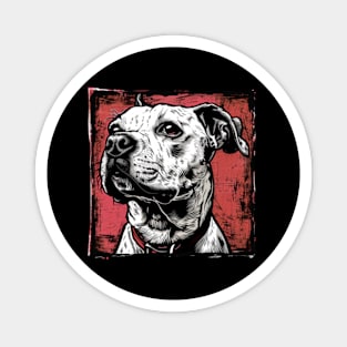 Retro Art American Pit Bull Terrier Dog Lover Magnet